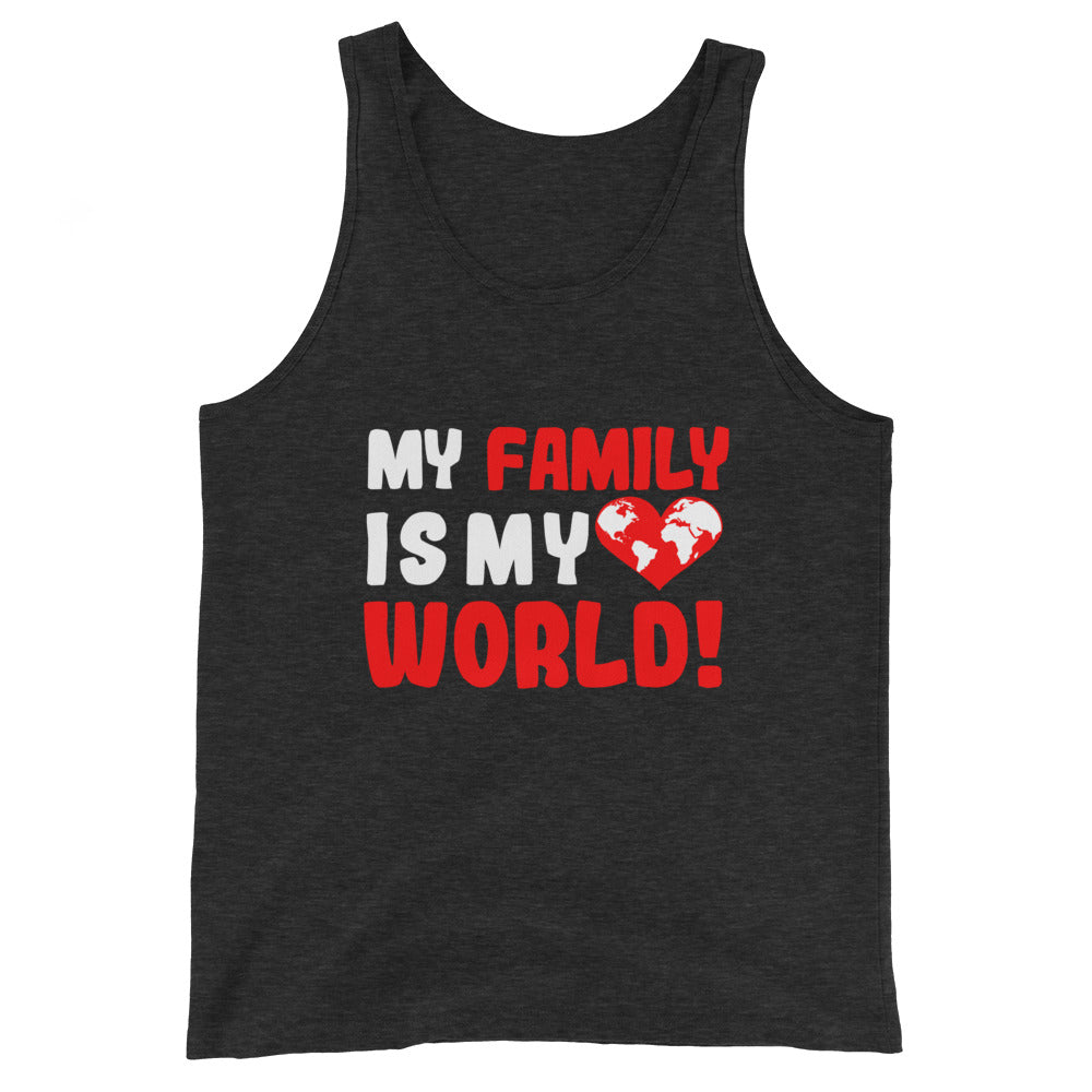 Débardeur unisexe "Ma famille est mon monde"