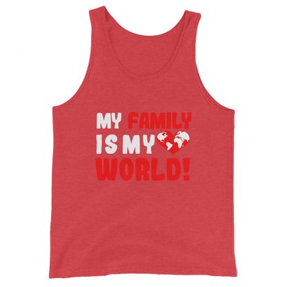 Débardeur unisexe "Ma famille est mon monde"