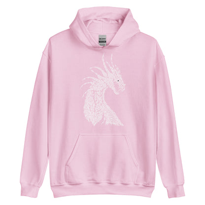 Unisex-Kapuzenpullover Drache mit nordischen Ornamenten Kalligraphie