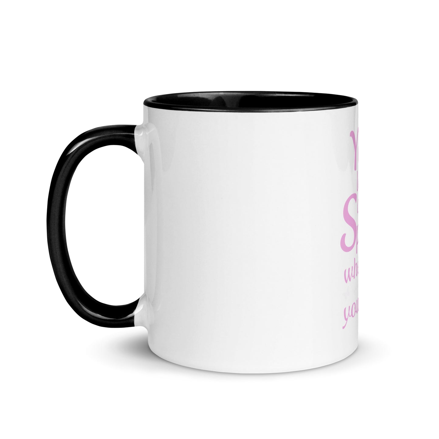 Mug avec intérieur coloré "Tu laisses un peu d'éclat partout où tu vas"