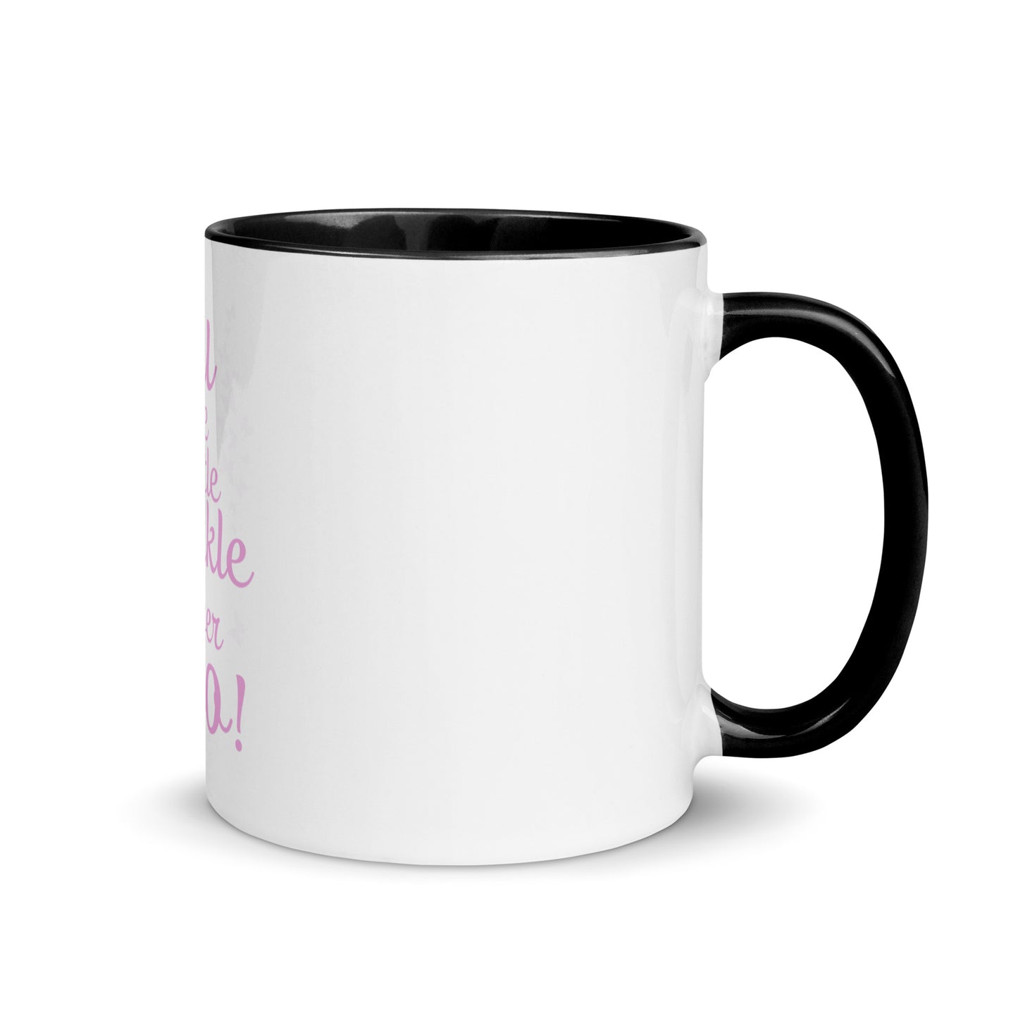Mug avec intérieur coloré "Tu laisses un peu d'éclat partout où tu vas"