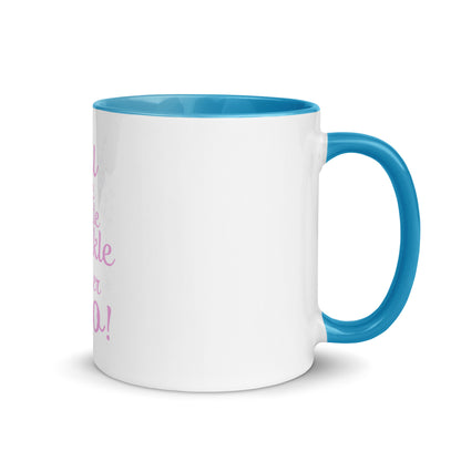 Mug avec intérieur coloré "Tu laisses un peu d'éclat partout où tu vas"