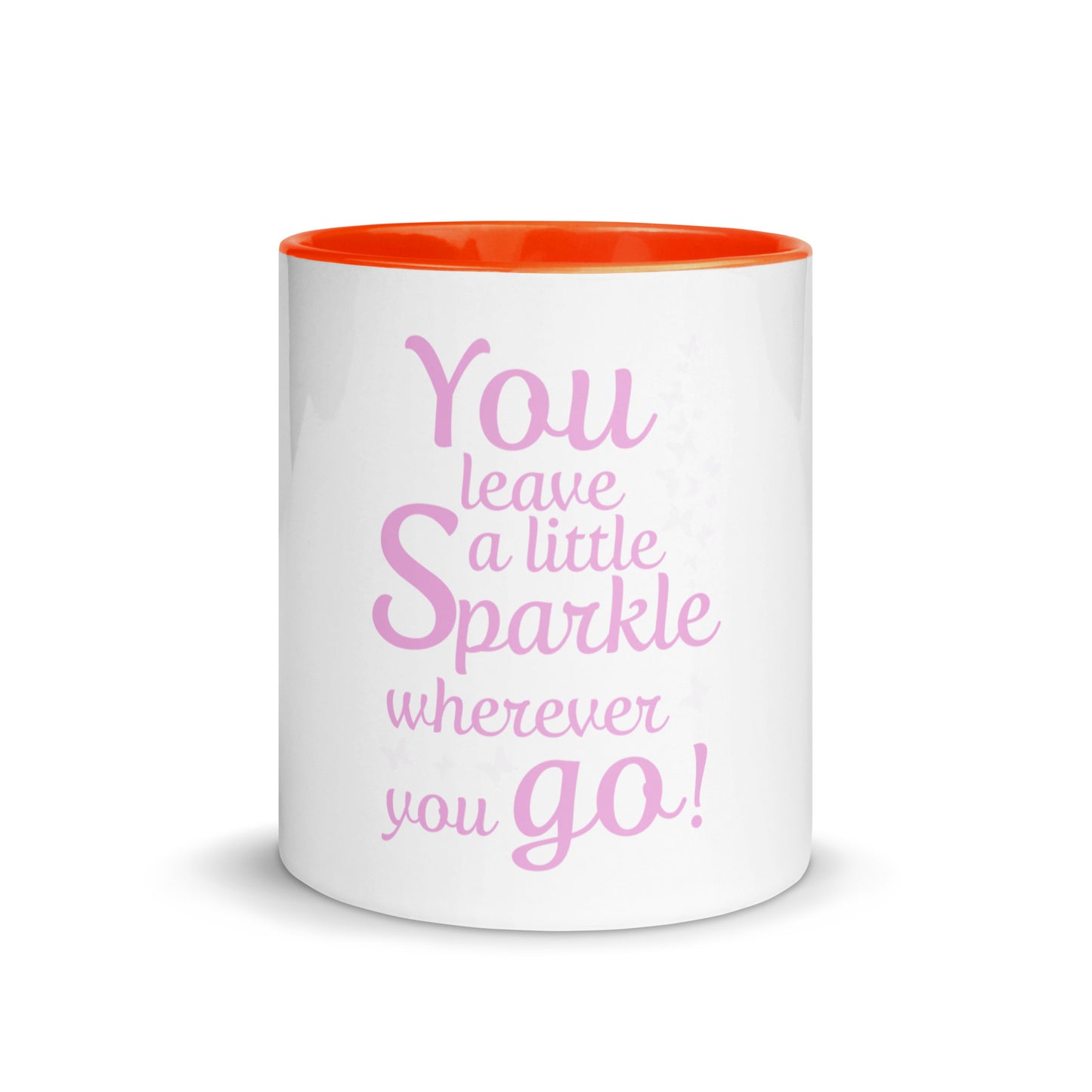 Mug avec intérieur coloré "Tu laisses un peu d'éclat partout où tu vas"