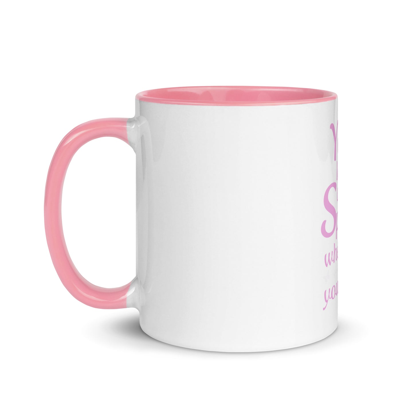 Mug avec intérieur coloré "Tu laisses un peu d'éclat partout où tu vas"