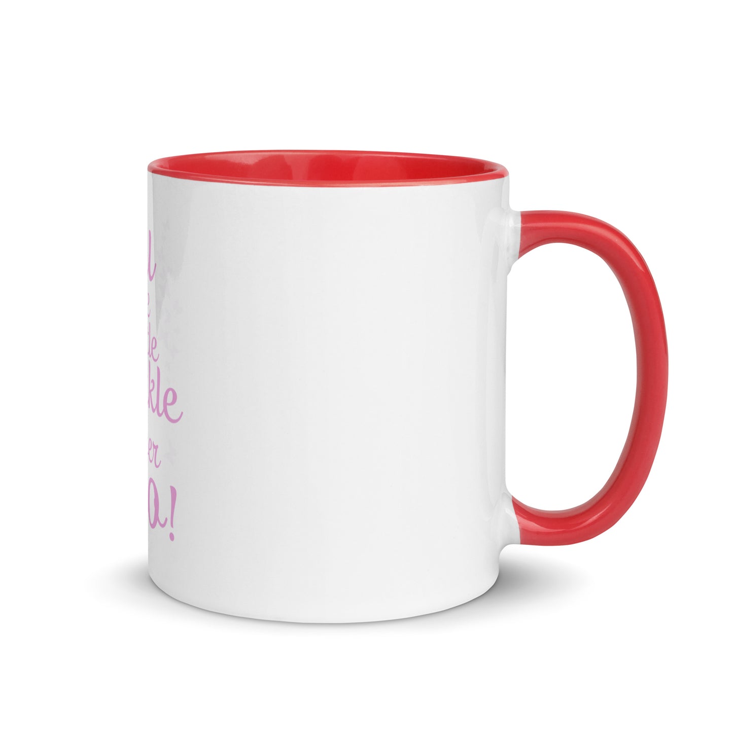 Mug avec intérieur coloré "Tu laisses un peu d'éclat partout où tu vas"