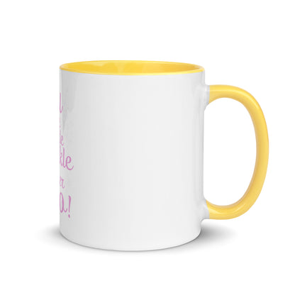 Mug avec intérieur coloré "Tu laisses un peu d'éclat partout où tu vas"