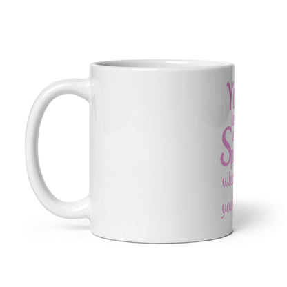 Mug blanc et brillant "Vous laissez un peu d'éclat partout où vous allez"