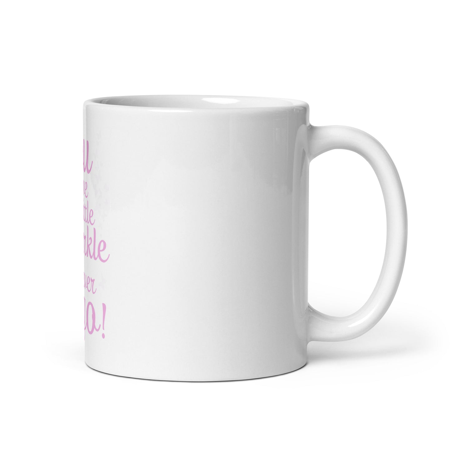 Mug blanc et brillant "Vous laissez un peu d'éclat partout où vous allez"