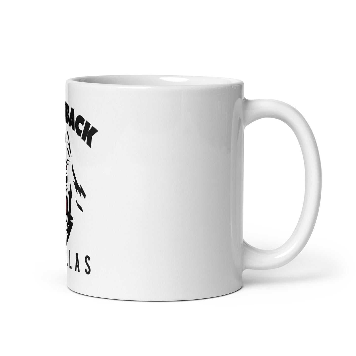 White, shiny mug "Silverback Gorillas"