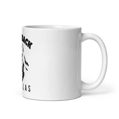 White, shiny mug "Silverback Gorillas"