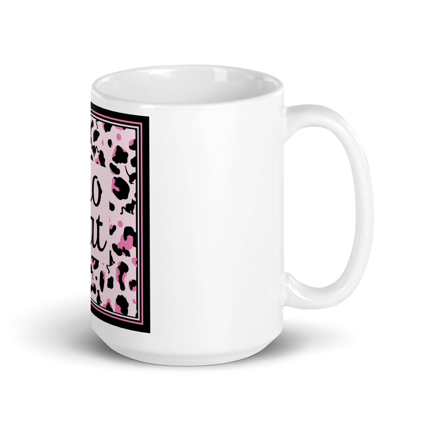 Tasse blanche et brillante motif léopard "Leo Cat"