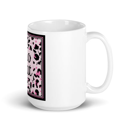 Tasse blanche et brillante motif léopard "Leo Cat"