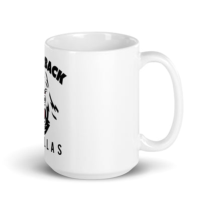 White, shiny mug "Silverback Gorillas"