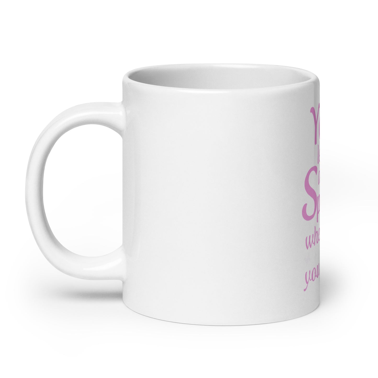 Mug blanc et brillant "Vous laissez un peu d'éclat partout où vous allez"