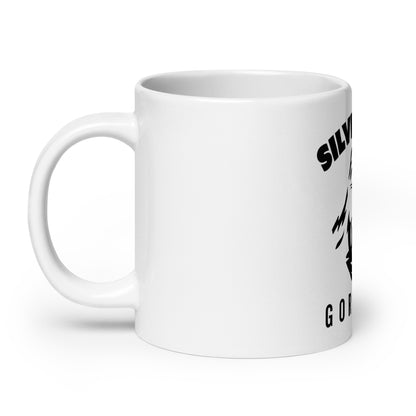 White, shiny mug "Silverback Gorillas"