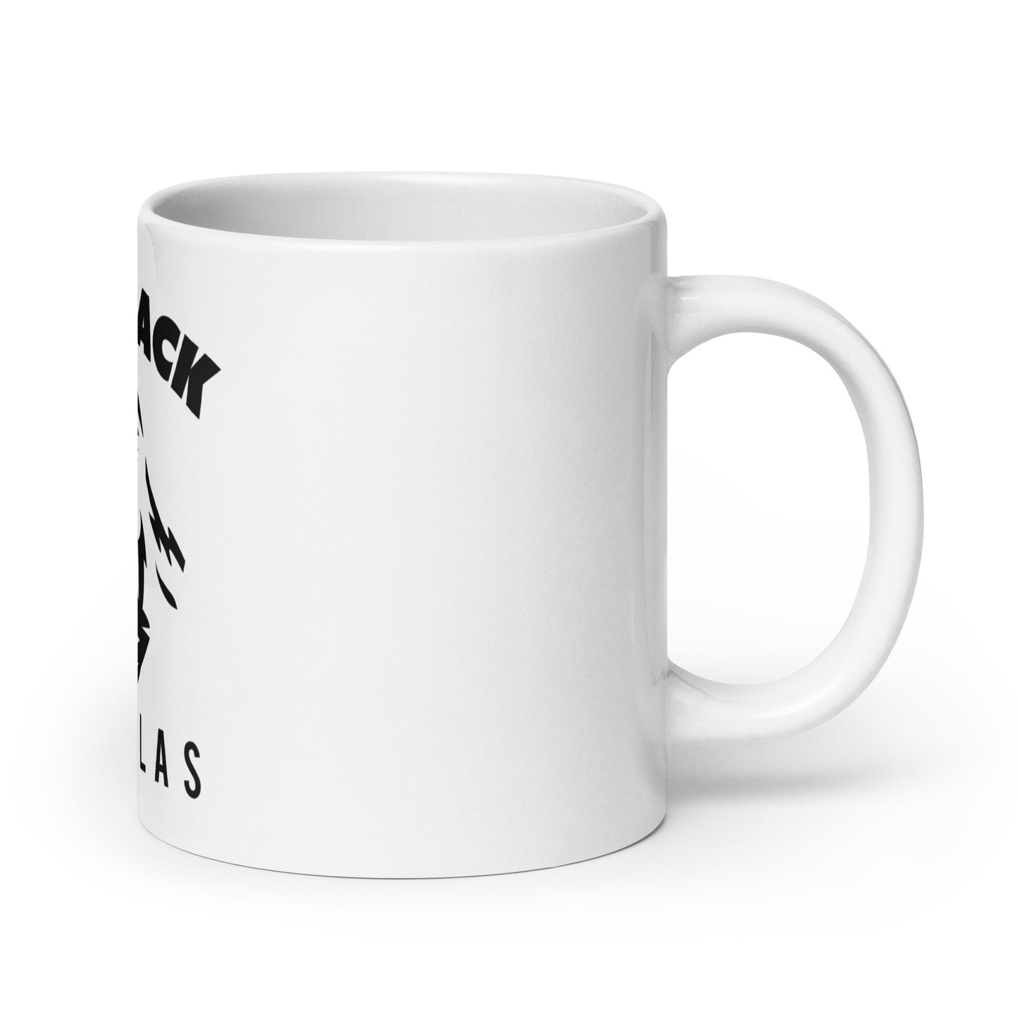 White, shiny mug "Silverback Gorillas"