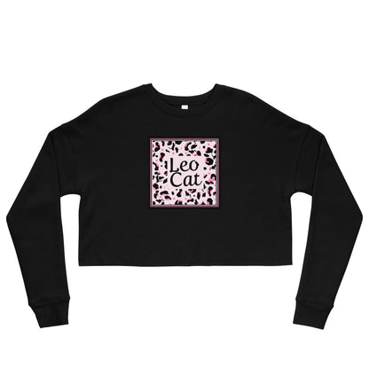 Crop sweater leopard design "Leo Cat"