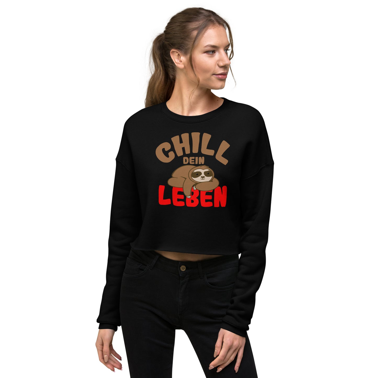 Crop sweater "Chill your life"