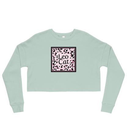 Crop sweater leopard design "Leo Cat"