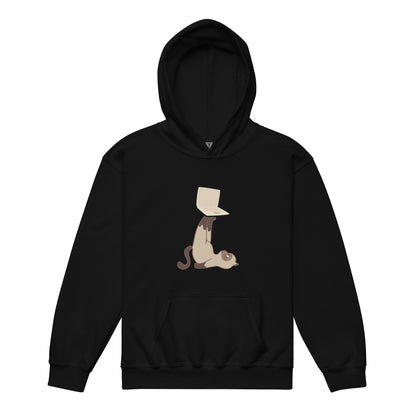 Heavy-Blend Hoodie for Youths "Cat with Laptop"