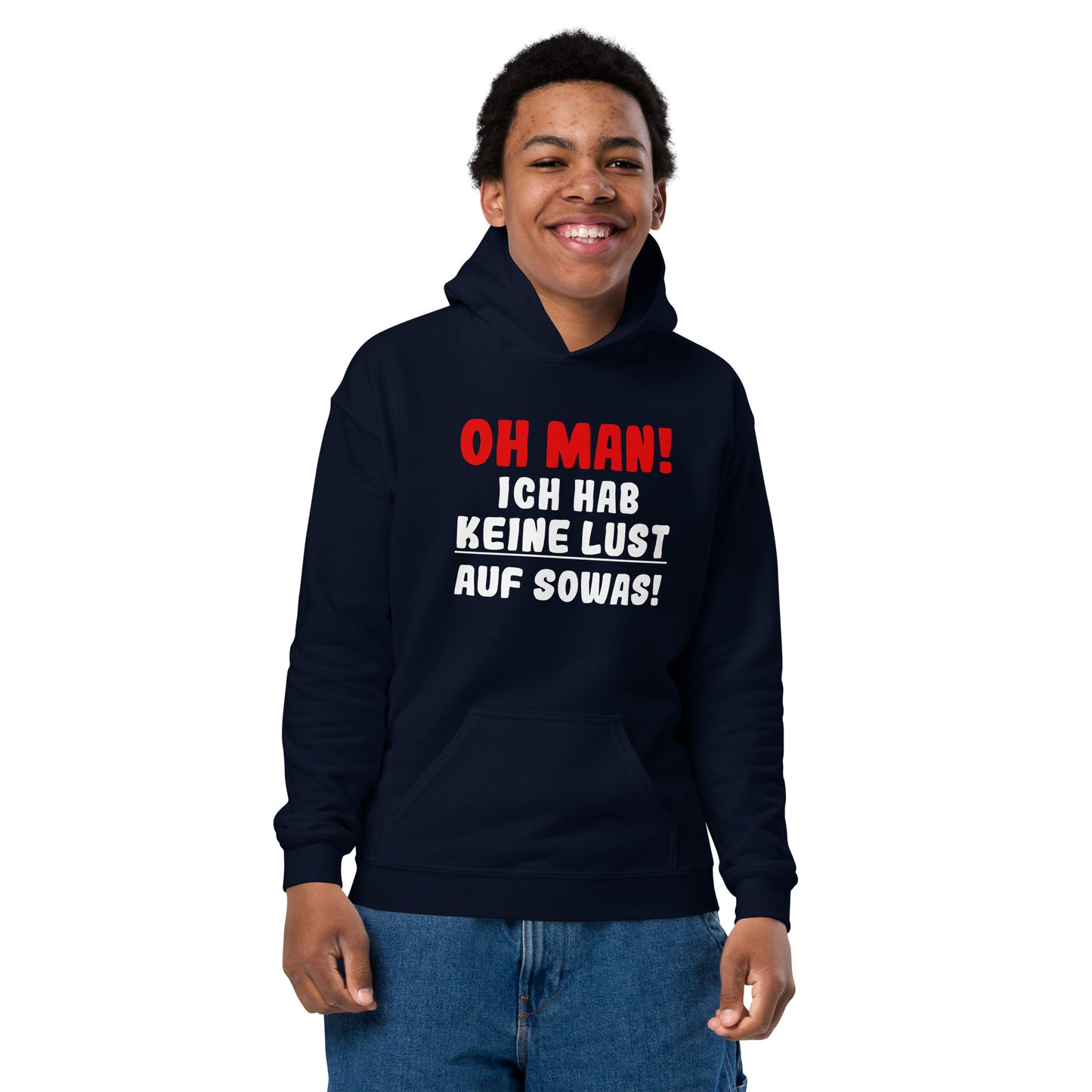 Heavy-Blend Hoodie for Youths "Oh man! I don't feel like doing this!"