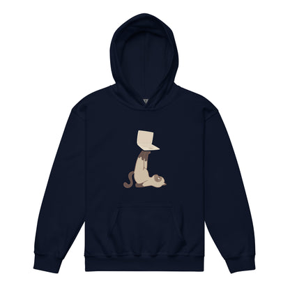 Heavy-Blend Hoodie for Youths "Cat with Laptop"