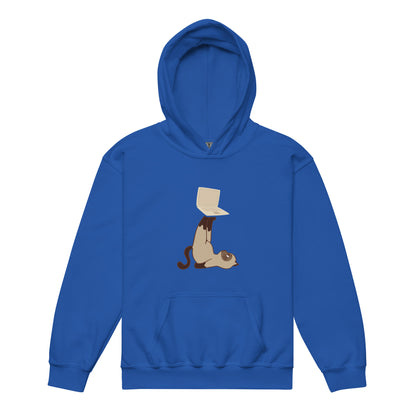 Heavy-Blend Hoodie for Youths "Cat with Laptop"