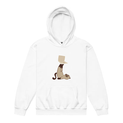 Heavy-Blend Hoodie for Youths "Cat with Laptop"