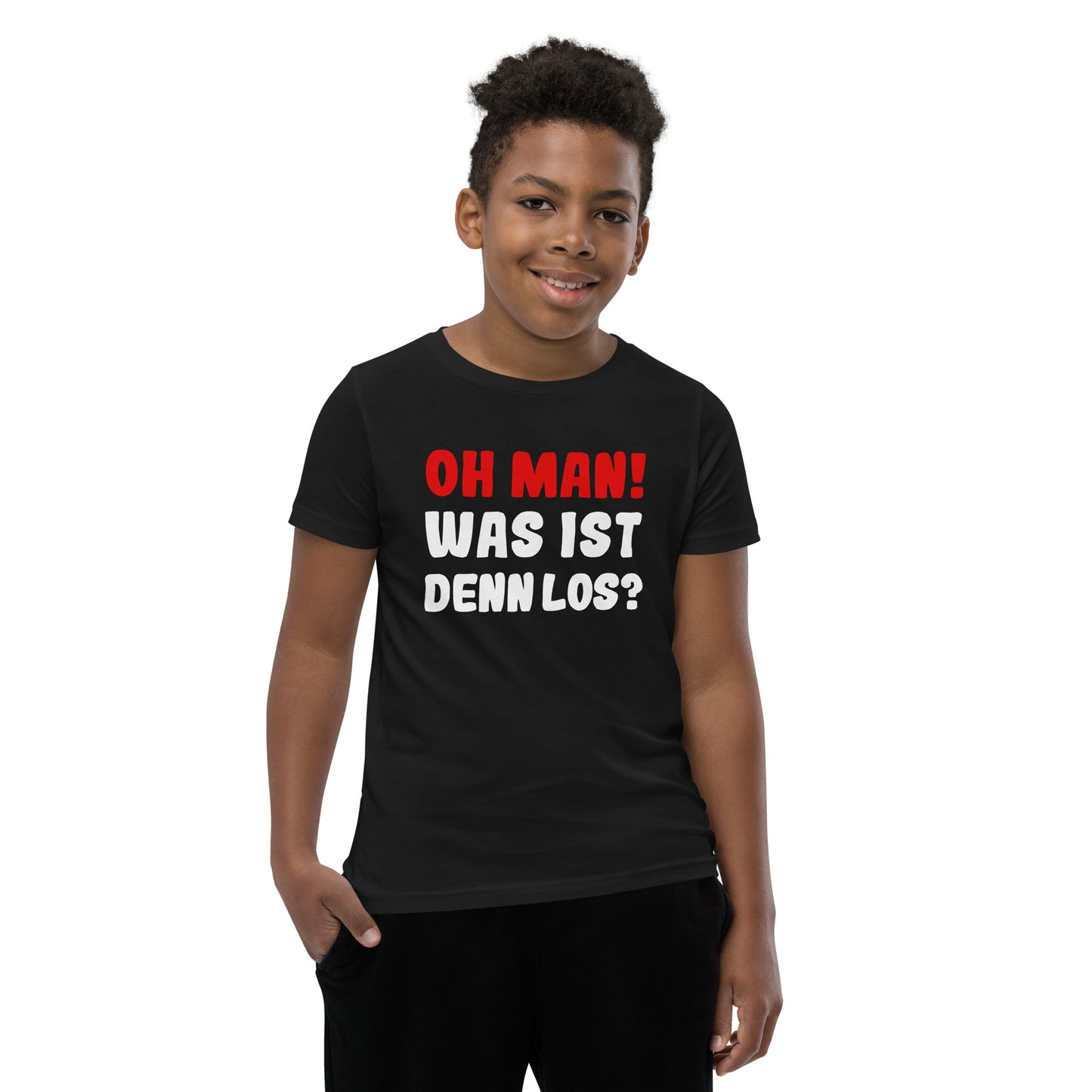 Kids' short sleeve t-shirt "Oh man! What's going on?"
