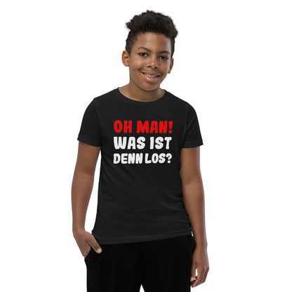 Kids' short sleeve t-shirt "Oh man! What's going on?"