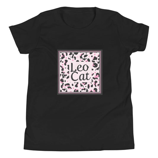Short sleeve t-shirt for girls leopard design "Leo Cat"