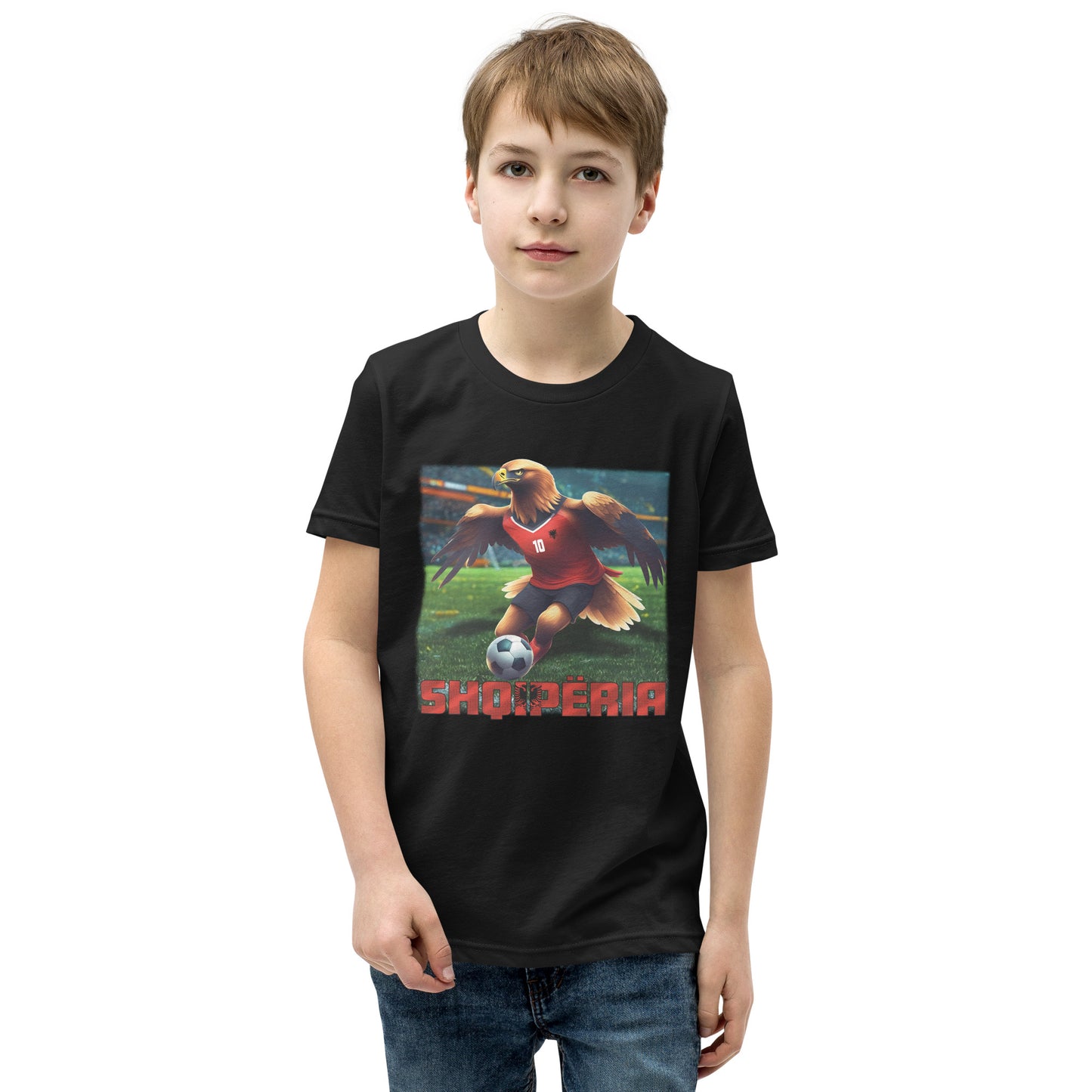 Albanien EM Fußball Trikot Alternative Kurzärmeliges T-Shirt für Kinder