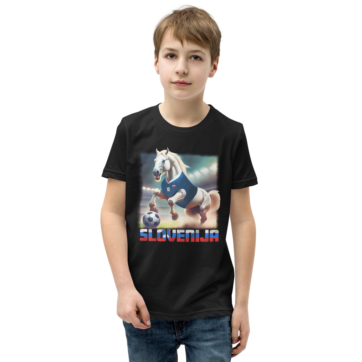 Slowenien EM Fußball Trikot Alternative Kurzärmeliges T-Shirt für Kinder