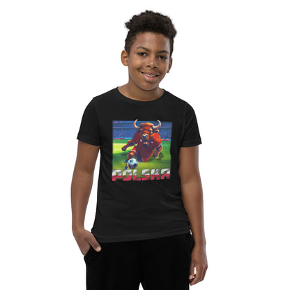 Polen EM Fußball Trikot Alternative Kurzärmeliges T-Shirt für Kinder