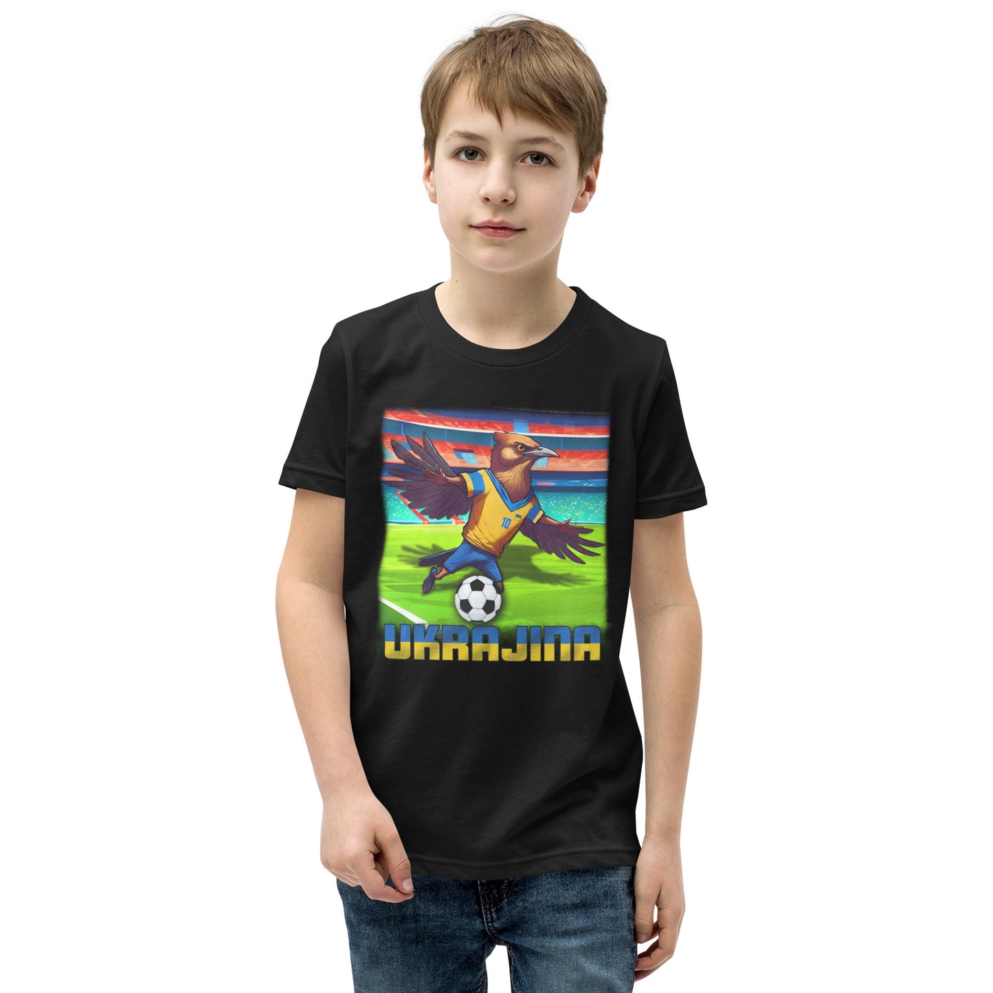 Ukraine Euro Football Jersey Alternative Short Sleeve T-Shirt for Kids