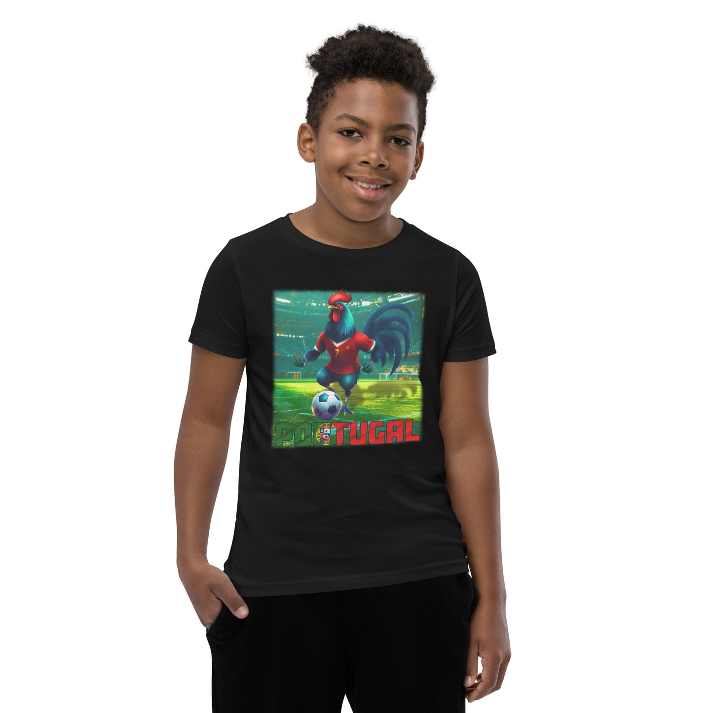 Portugal EM Fußball Trikot Alternative Kurzärmeliges T-Shirt für Kinder