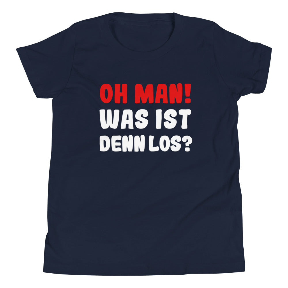 Kids' short sleeve t-shirt "Oh man! What's going on?"