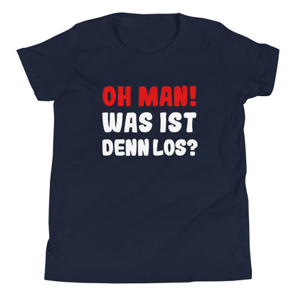 Kids' short sleeve t-shirt "Oh man! What's going on?"