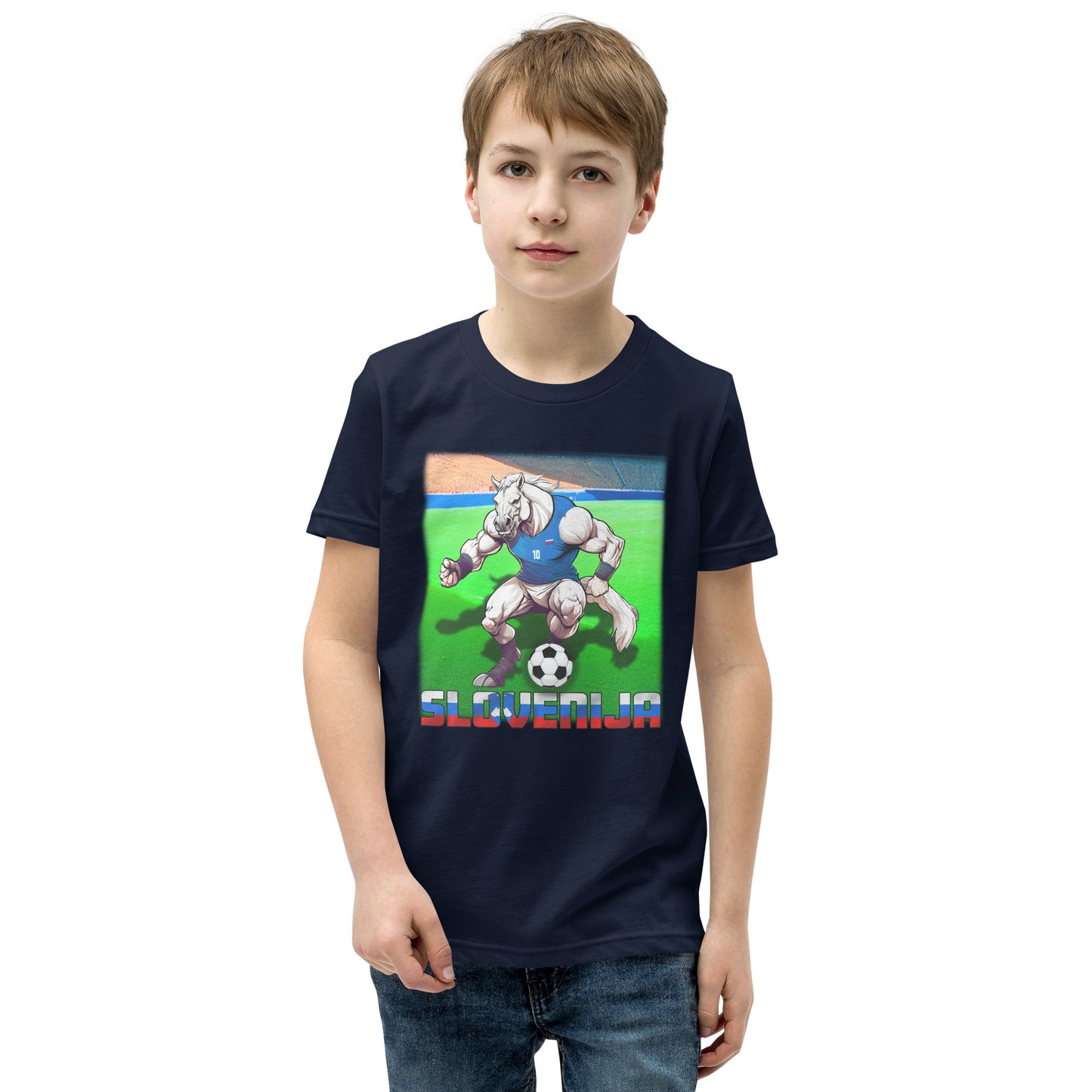 Slowenien EM Fußball Trikot Alternative Kurzärmeliges T-Shirt für Kinder
