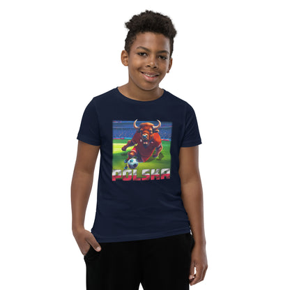 Polen EM Fußball Trikot Alternative Kurzärmeliges T-Shirt für Kinder