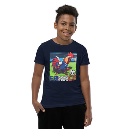 Frankreich EM Fußball Trikot Alternative Kurzärmeliges T-Shirt für Kinder