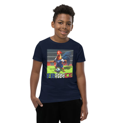 Frankreich EM Fußball Trikot Alternative Kurzärmeliges T-Shirt für Kinder