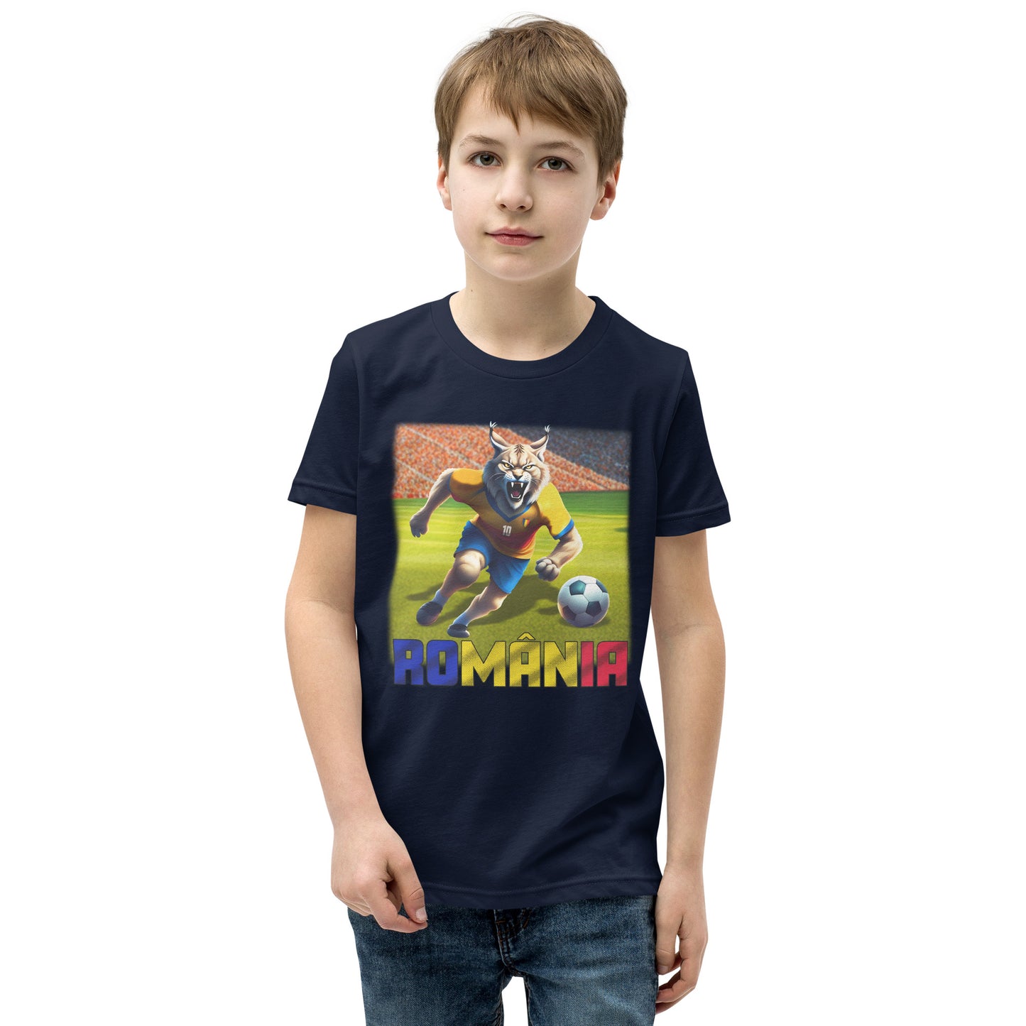 Rumänien EM Fußball Trikot Alternative Kurzärmeliges T-Shirt für Kinder