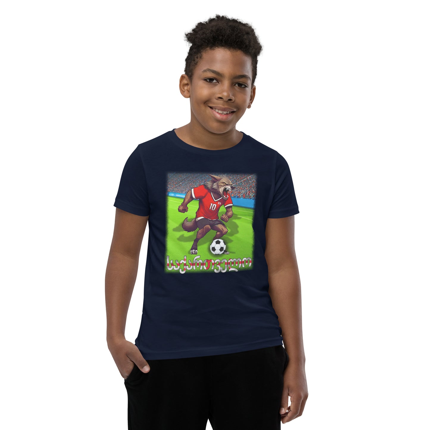 Georgien EM Fußball Trikot Alternative Kurzärmeliges T-Shirt für Kinder