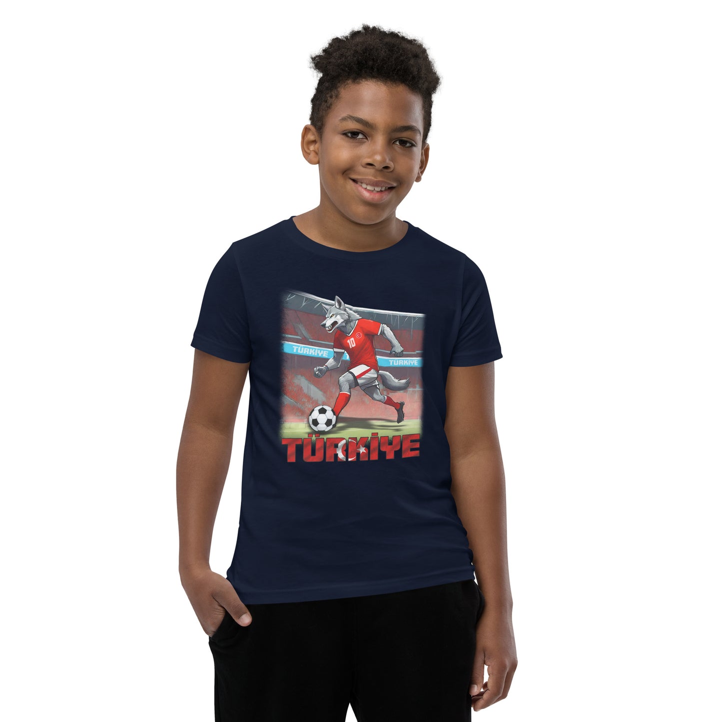 Türkei EM Fußball Trikot Alternative Kurzärmeliges T-Shirt für Kinder