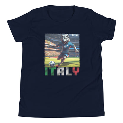 Italy European Championship Football Jersey Alternative Short Sleeve T-Shirt for Kids