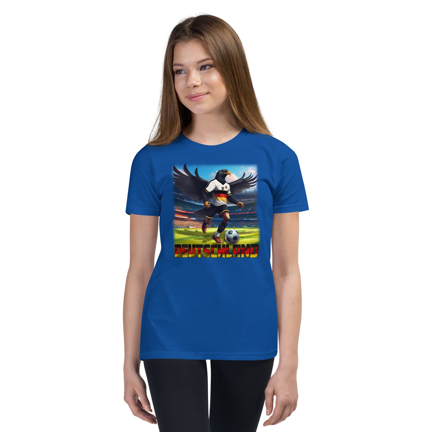 Deutschland EM Fußball Trikot Alternative Kurzärmeliges T-Shirt für Kinder