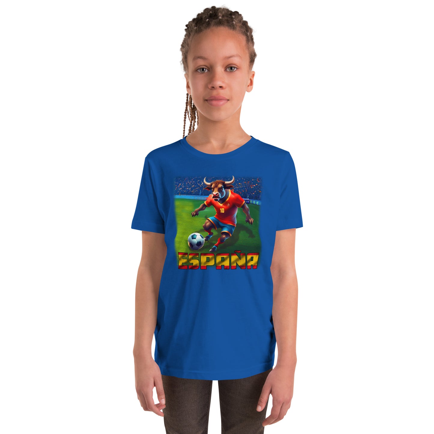 Spain European Championship Football Jersey Alternative Short Sleeve T-Shirt for Kids