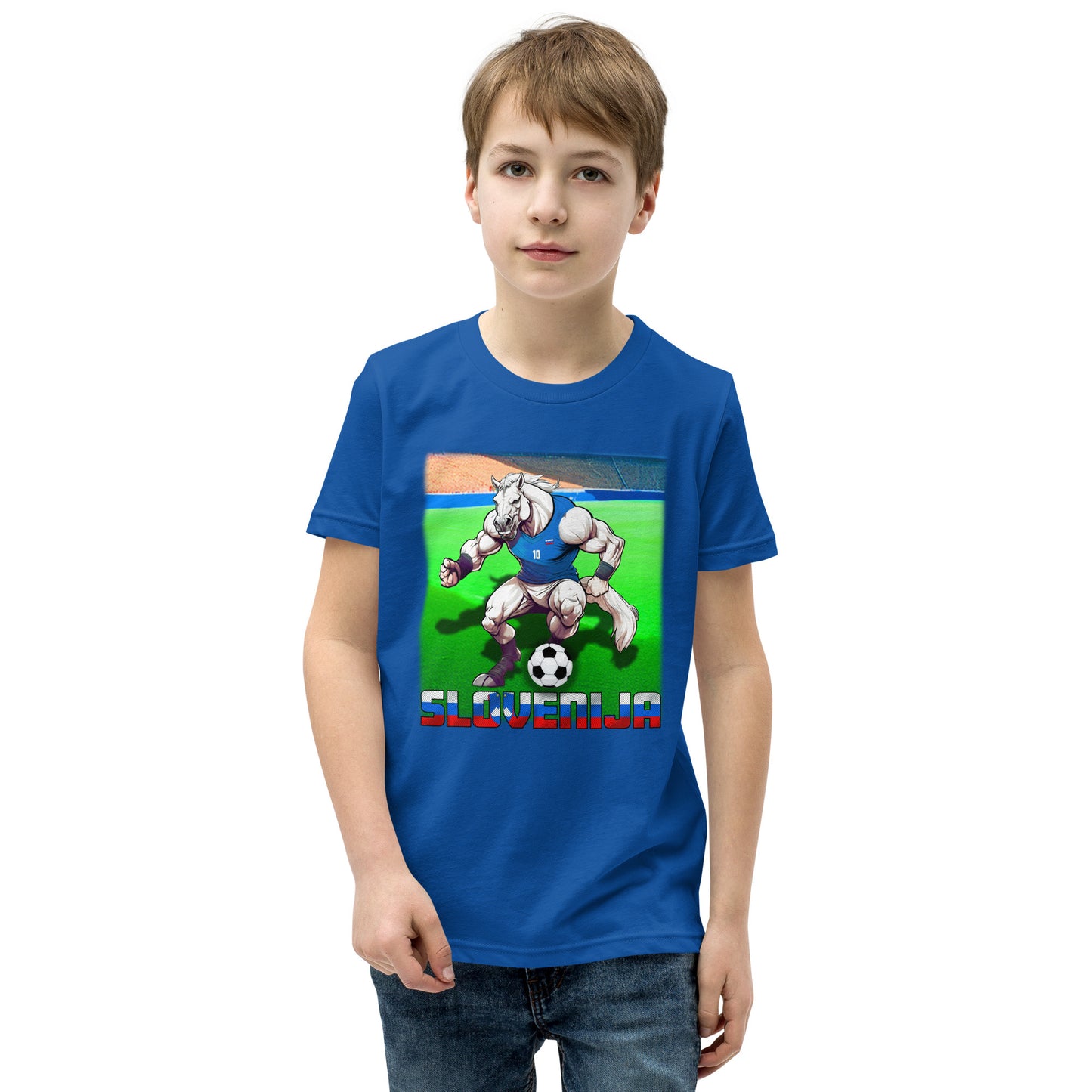 Slowenien EM Fußball Trikot Alternative Kurzärmeliges T-Shirt für Kinder