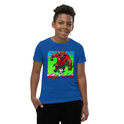 Polen EM Fußball Trikot Alternative Kurzärmeliges T-Shirt für Kinder